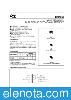 STMicroelectronics MC4558CDT datasheet