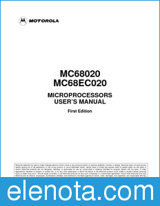 Motorola MC68020UM datasheet