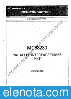 Motorola MC68230 datasheet