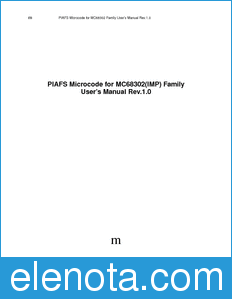 Motorola MC68302PIAFSUM datasheet