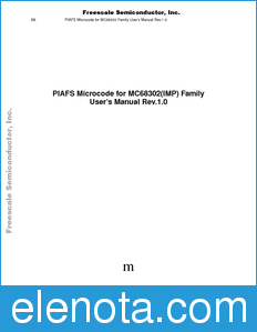 Freescale MC68302PIAFSUM datasheet