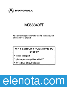 Motorola MC68340PP datasheet