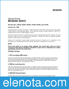 Motorola MC68360DEB2 datasheet
