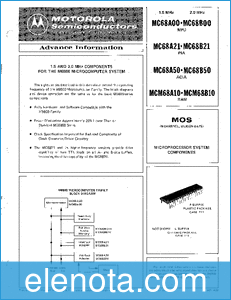 Motorola MC68A00 datasheet