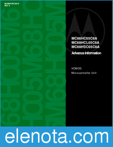 Motorola MC68HC05C8A datasheet