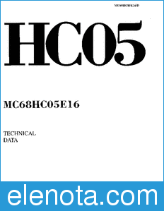 Motorola MC68HC05E16 datasheet