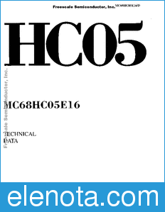 Freescale MC68HC05E16 datasheet