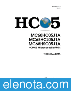 Motorola MC68HC05J1A datasheet