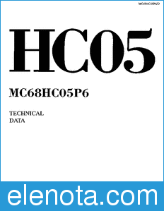 Motorola MC68HC05P6 datasheet