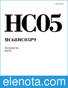 Motorola MC68HC05P9 datasheet