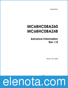 Motorola MC68HC08AZ60 datasheet