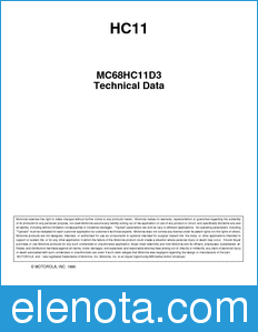Motorola MC68HC11D3 datasheet