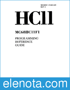 Motorola MC68HC11F1RG datasheet