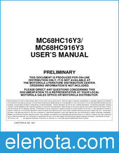 Motorola MC68HC16Y3UM datasheet