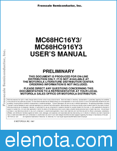 Freescale MC68HC16Y3UM datasheet