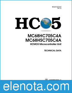 Motorola MC68HC705C4A datasheet