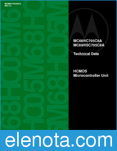 Motorola MC68HC705C8A datasheet
