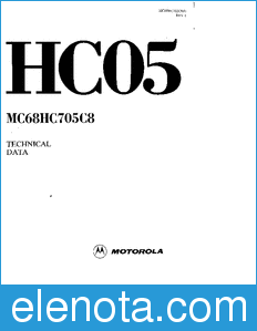 Motorola MC68HC705C8 datasheet