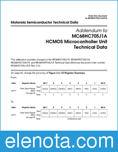 Motorola MC68HC705J1AAD datasheet
