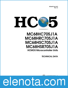 Motorola MC68HC705J1A datasheet