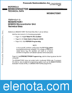 Freescale MC68HC705K1AD datasheet