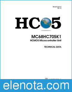 Motorola MC68HC705K1 datasheet