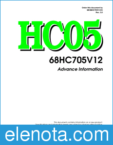 Motorola MC68HC705V12 datasheet