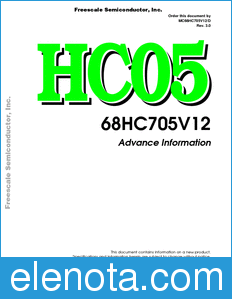 Freescale MC68HC705V12 datasheet