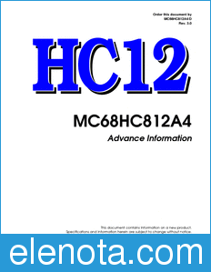 Motorola MC68HC812A4 datasheet