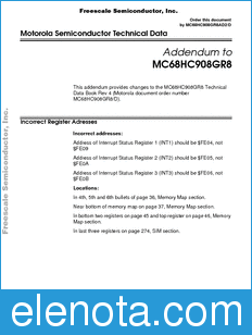 Freescale MC68HC908GR8AD datasheet