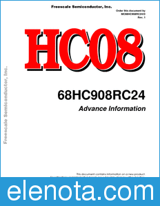 Freescale MC68HC908RC24 datasheet