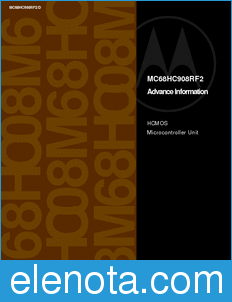 Motorola MC68HC908RF2 datasheet