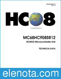 Motorola MC68HC908SR12 datasheet
