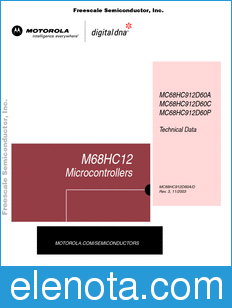 Freescale MC68HC912D60A datasheet