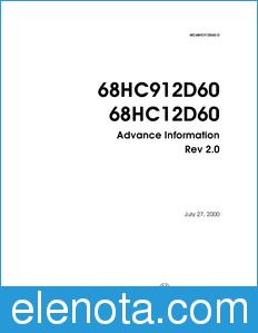 Motorola MC68HC912D60 datasheet