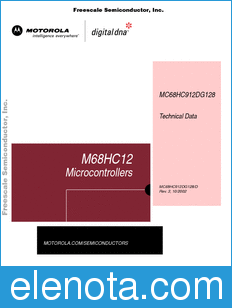 Freescale MC68HC912DG128 datasheet