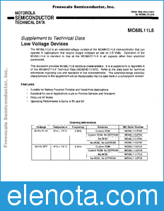 Freescale MC68L11L6 datasheet