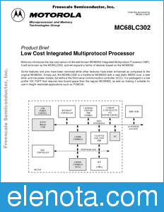 Freescale MC68LC302 datasheet