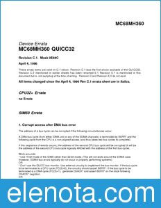 Motorola MC68MH360DEC1 datasheet