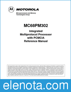 Motorola MC68PM302RM datasheet
