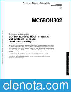 Freescale MC68QH302 datasheet