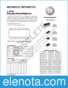 ON Semiconductor MC74AC151 datasheet