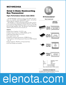 ON Semiconductor MC74HC245A datasheet