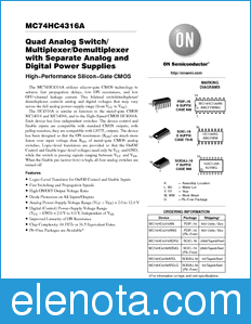 ON Semiconductor MC74HC4316A datasheet