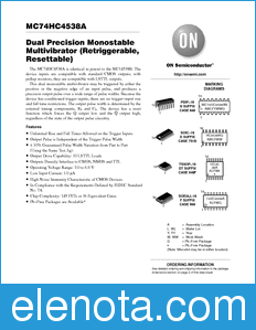 ON Semiconductor MC74HC4538A datasheet