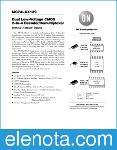 ON Semiconductor MC74LCX139 datasheet