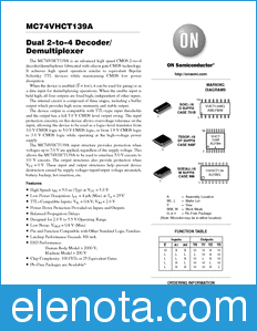 ON Semiconductor MC74VHCT139A datasheet