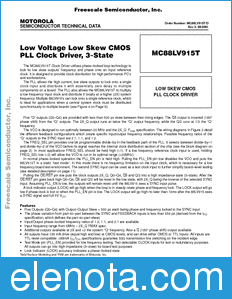 Freescale MC88LV915T datasheet