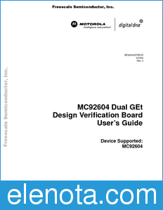 Freescale MC92604DVBUG datasheet
