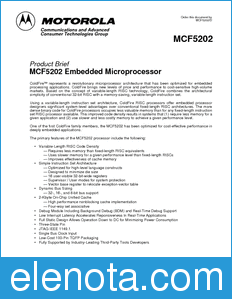 Motorola MCF5202 datasheet